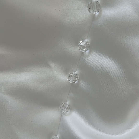 Casablanca off-white satin wedding gown - Picture 15 of 16